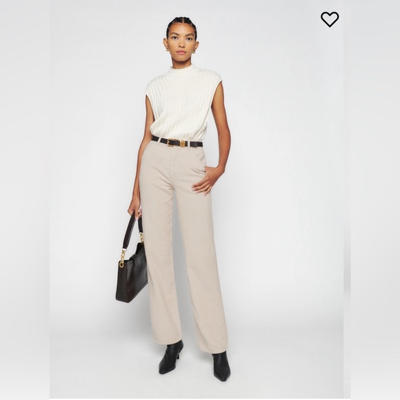 Reformation Wilder Painter High Rise Wide Leg Corduroy Pants - Picture 1 of 7